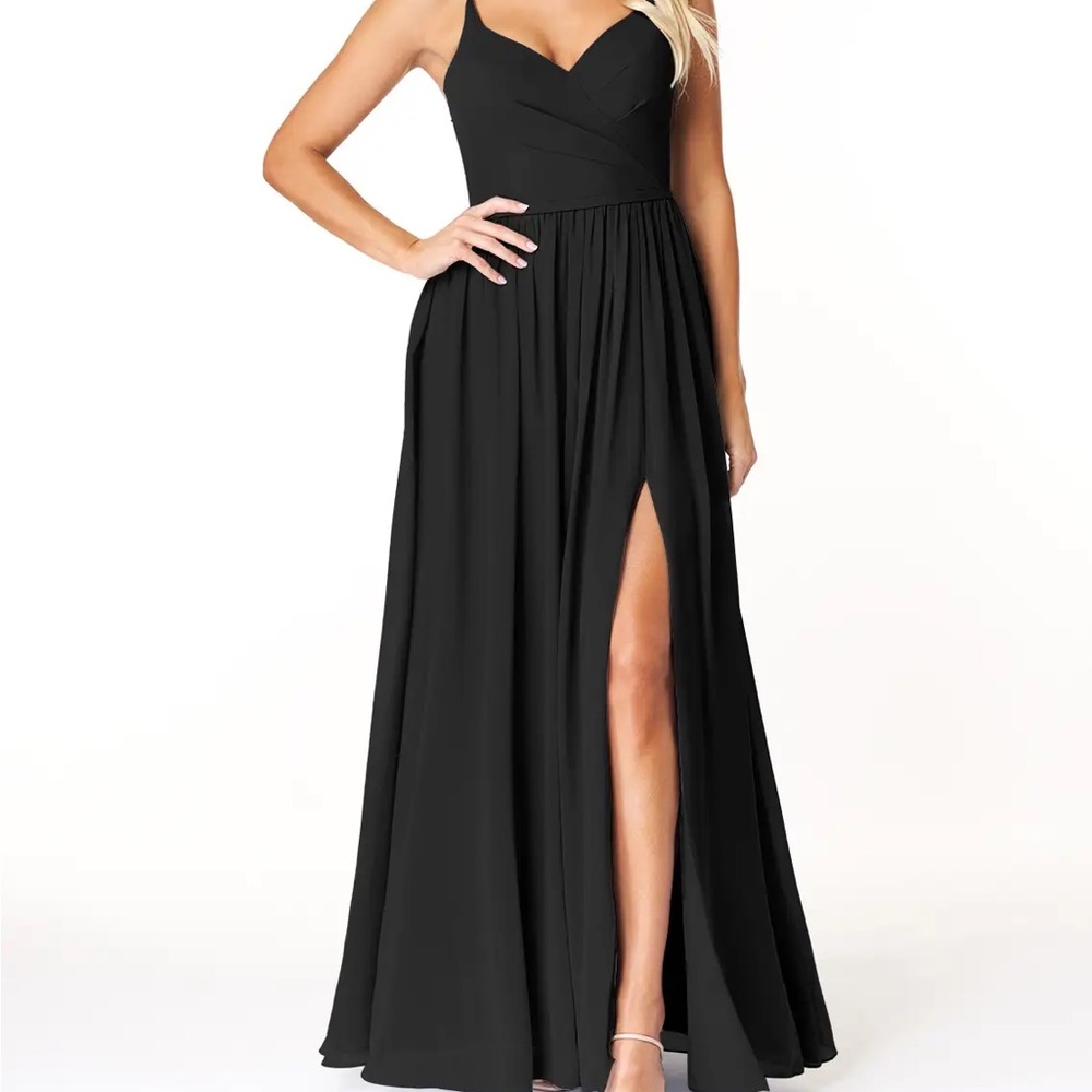 Azazie Dominic Black Bridesmaid Dress